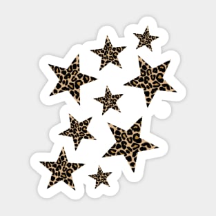 Leopard Print Stars Sticker